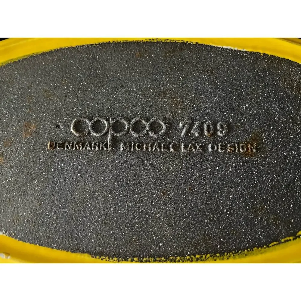 COPCO #7409 Michael Lax Design Yellow Enameled Cast Iron Dish